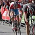 Frank Schleck in the final sprint of the first stage in the Tour of Basque country 2006